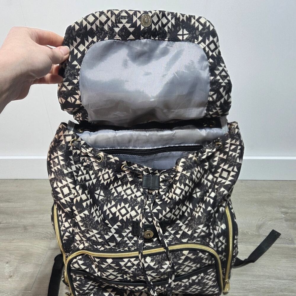 Fisher-Price Shilon Southwest Black & White 3 Piece Diaper Bag Backpack - Picture 6 of 12